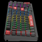 A4Tech Bloody WS98 Dual-Core Wireless Mechanical Keyboard, Multi-Mode, 1ms Wireless Transmission, RGB Backlit, Sports Red