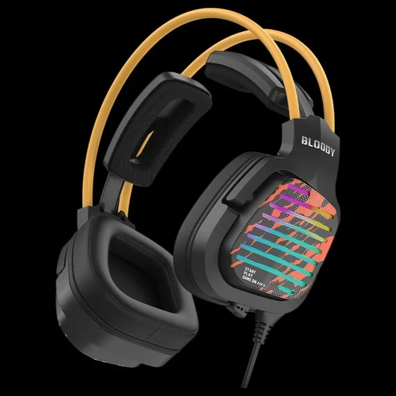 Bloody G565 Gaming Headset, 7.1 Virtual Surround Sound, 50mm, RGB, Energy Black