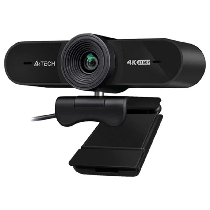 A4Tech PK-1000HA UHD 4K Pro AF Webcam, 2160p 30fps, Auto Focus, Dual Noise-Cancelling Microphones, 95 Degree Viewing Angle