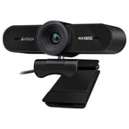 A4Tech PK-1000HA UHD 4K Pro AF Webcam, 2160p 30fps, Auto Focus, Dual Noise-Cancelling Microphones, 95 Degree Viewing Angle