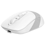 A4Tech FB10CS Wireless Mouse, Bluetooth and 2.4G, Switch Up to 3 Devices, Rechargeable, Type-C, Grayish White