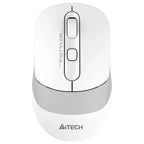 A4Tech FB10CS Wireless Mouse, Bluetooth and 2.4G, Switch Up to 3 Devices, Rechargeable, Type-C, Grayish White