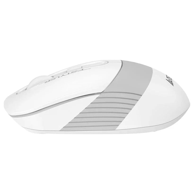 A4Tech FB10CS Wireless Mouse, Bluetooth and 2.4G, Switch Up to 3 Devices, Rechargeable, Type-C, Grayish White