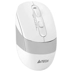 A4Tech FB10CS Wireless Mouse, Bluetooth and 2.4G, Switch Up to 3 Devices, Rechargeable, Type-C, Grayish White