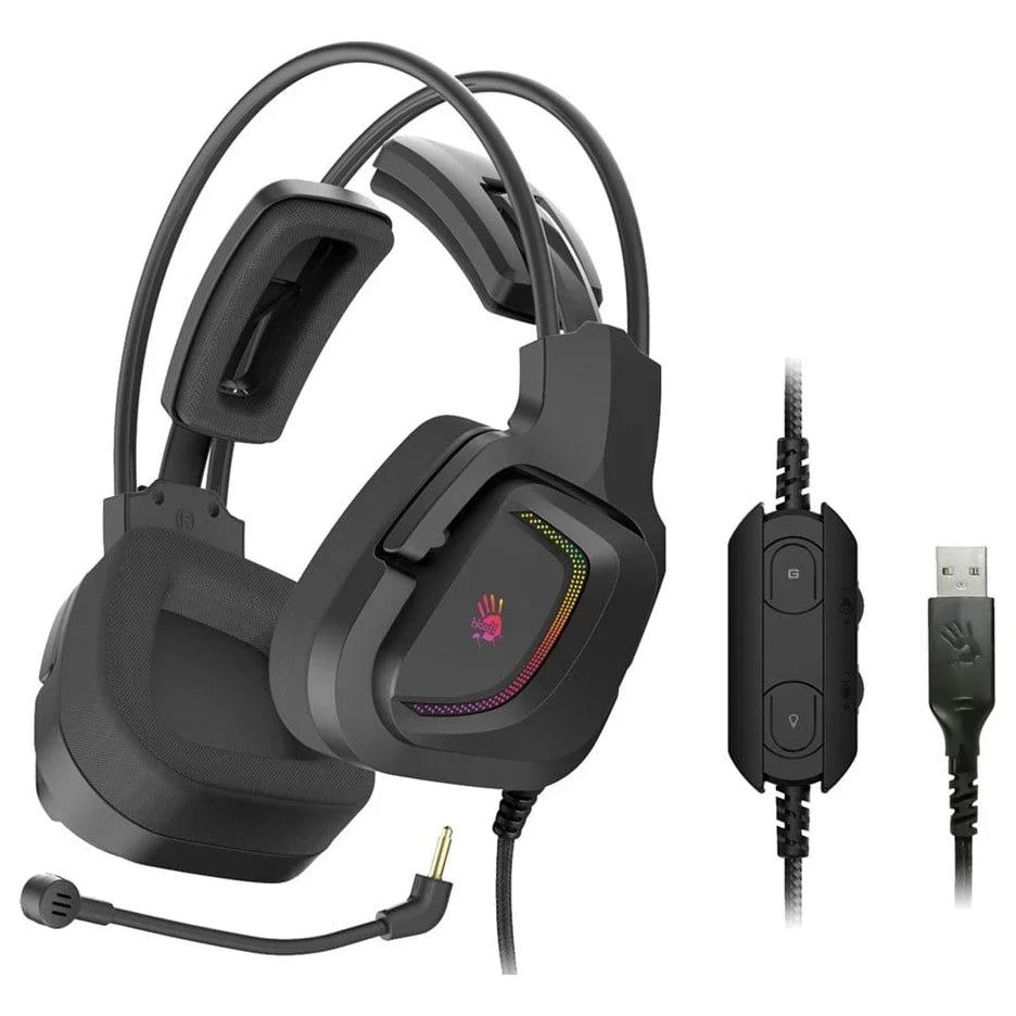 Bloody G575 Pro Dual Mode RGB Gaming Headset, 7.1 Virtual Sound, Gun Grey