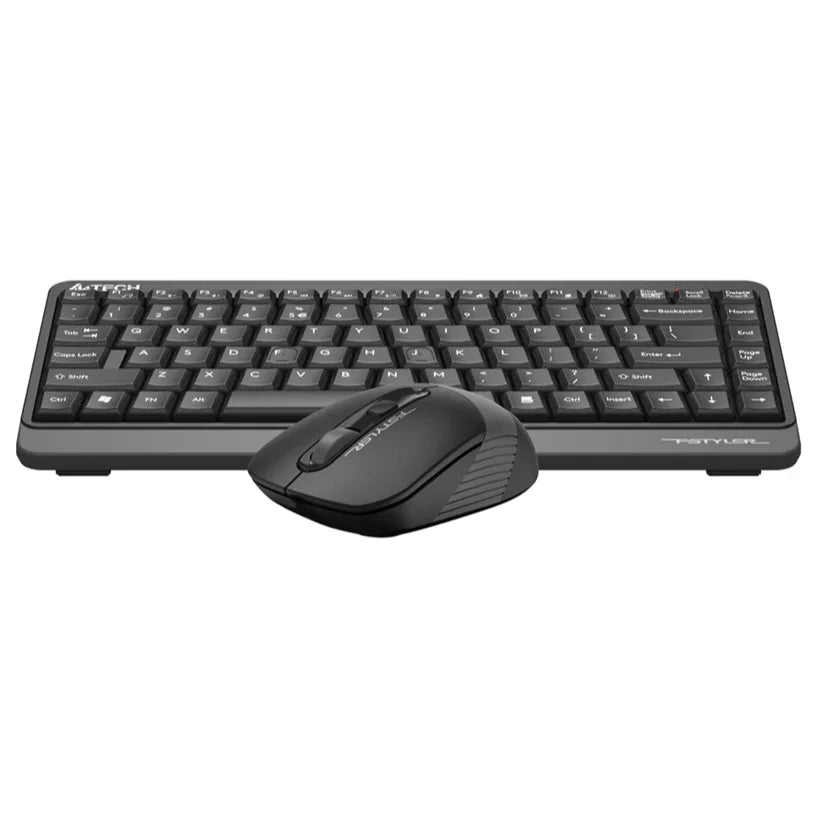 A4Tech FGS1110Q Fstyler Wireless Keyboard and Mouse Combo Set, 2.4G, Quiet Key, 2000 DPI, Grey