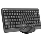 A4Tech FGS1110Q Fstyler Wireless Keyboard and Mouse Combo Set, 2.4G, Quiet Key, 2000 DPI, Grey
