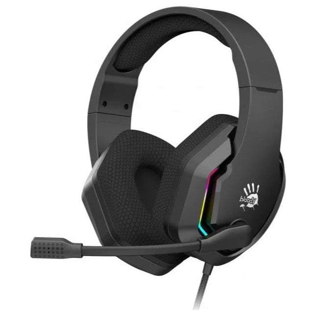 Bloody G260 Virtual 7.1 Surround Sound Gaming USB Headset, 50mm Speaker Unit, Noise Cancelling Mic, In-Line Controller, RGB Flow Backlight, Black