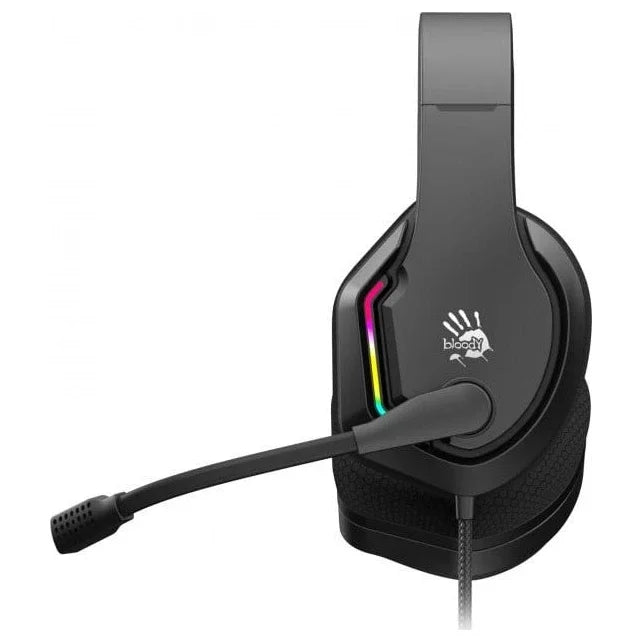 Bloody G260 Virtual 7.1 Surround Sound Gaming USB Headset, 50mm Speaker Unit, Noise Cancelling Mic, In-Line Controller, RGB Flow Backlight, Black