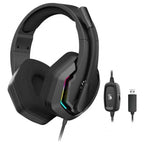 Bloody G260 Virtual 7.1 Surround Sound Gaming USB Headset, 50mm Speaker Unit, Noise Cancelling Mic, In-Line Controller, RGB Flow Backlight, Black
