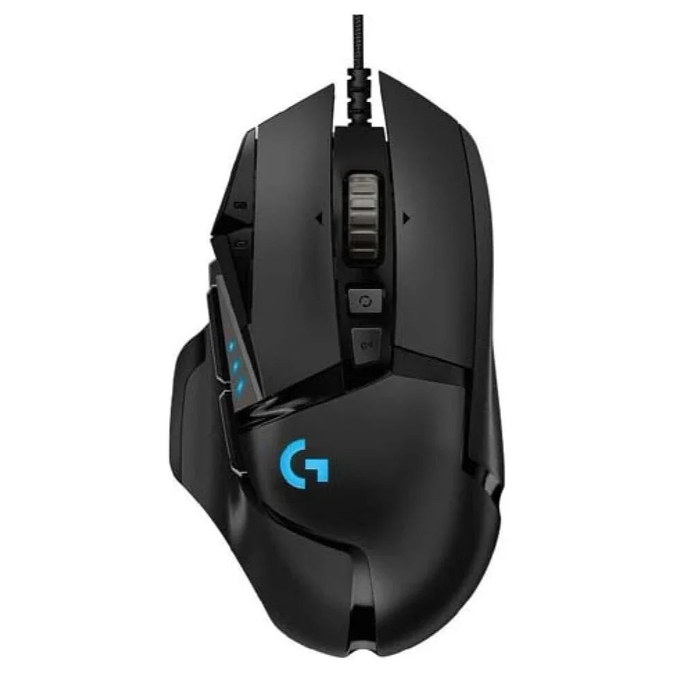 Logitech G502 HERO Wired Gaming Mouse, HERO 25K Sensor, LIGHTSYNC RGB, 11 Programmable Buttons, Tunable Weight, Black