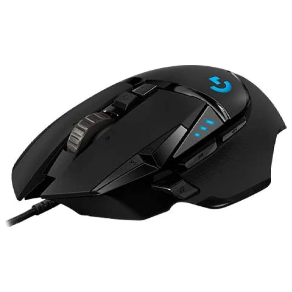 Logitech G502 HERO Wired Gaming Mouse, HERO 25K Sensor, LIGHTSYNC RGB, 11 Programmable Buttons, Tunable Weight, Black
