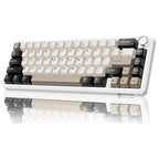 ATTACK SHARK X66 Wireless Mechanical Keyboard, 60% Layout, Hot-Swappable Strawberry Switch, Bluetooth 5.0, 2.4GHz, USB-C, 3000mAh, Cheese White
