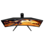 AOC CQ27G4 Curved Gaming Monitor, 27', QHD 2560 x 1440, 180Hz, Fast VA, 0.5ms MPRT, HDR10, Adaptive Sync, Black and Red
