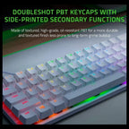 Razer Huntsman Mini Gaming Keyboard, Razer Optical Switches, Clicky Optical Switch Purple, 60% Form Factor, Chroma RGB Lighting, US, Mercury, RZ03-03390300-R3M1