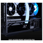 Lian Li LANCOOL 207 Computer Case, Compact ATX Design, 2x140mm ARGB Fans, 2x120mm PWM Fans, USB Type-C, Tempered Glass Side Panel, Black