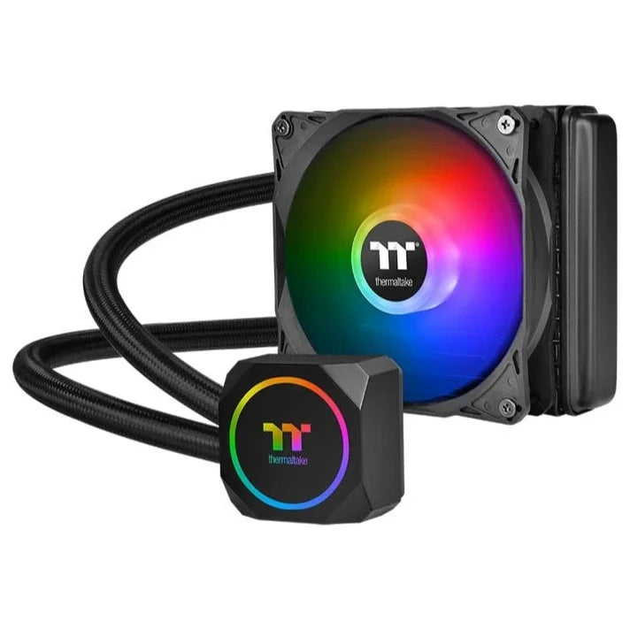 Thermaltake TH120 ARGB Sync AIO Liquid CPU Cooler, 120mm ARGB Radiator Fan, Black