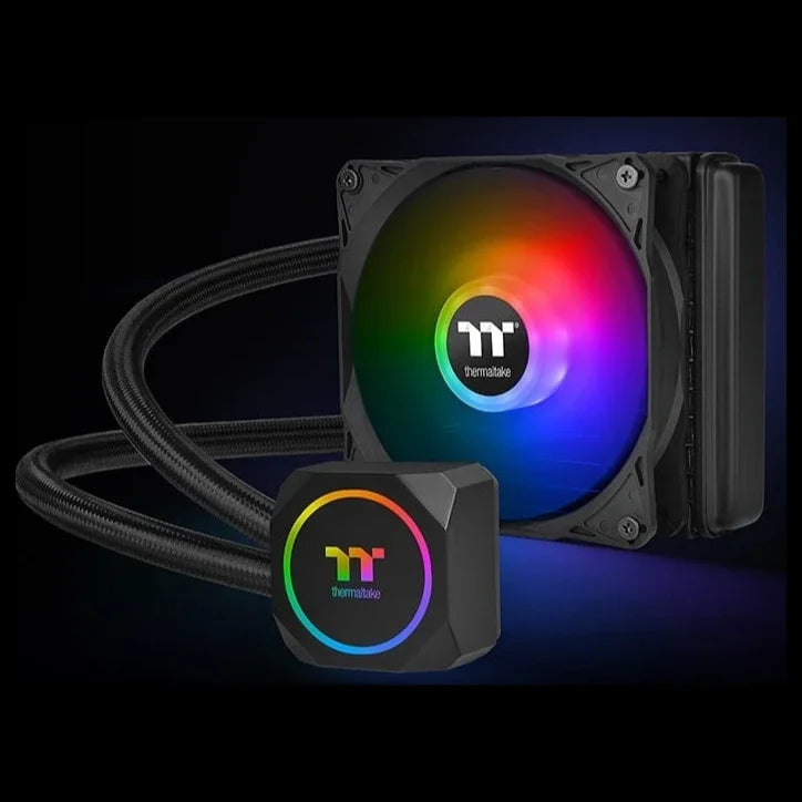 Thermaltake TH120 ARGB Sync AIO Liquid CPU Cooler, 120mm ARGB Radiator Fan, Black