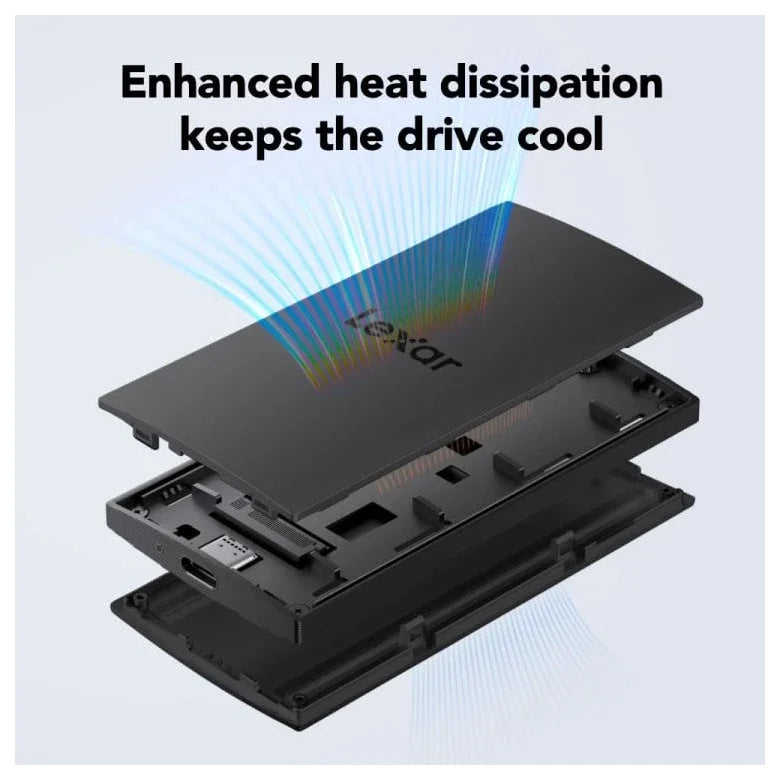 Lexar SL300 Portable SSD, 1TB, Up To 1050MB/s Read, USB 3.2 Gen 2 Type-C, IP54 Dust and Water Resistance