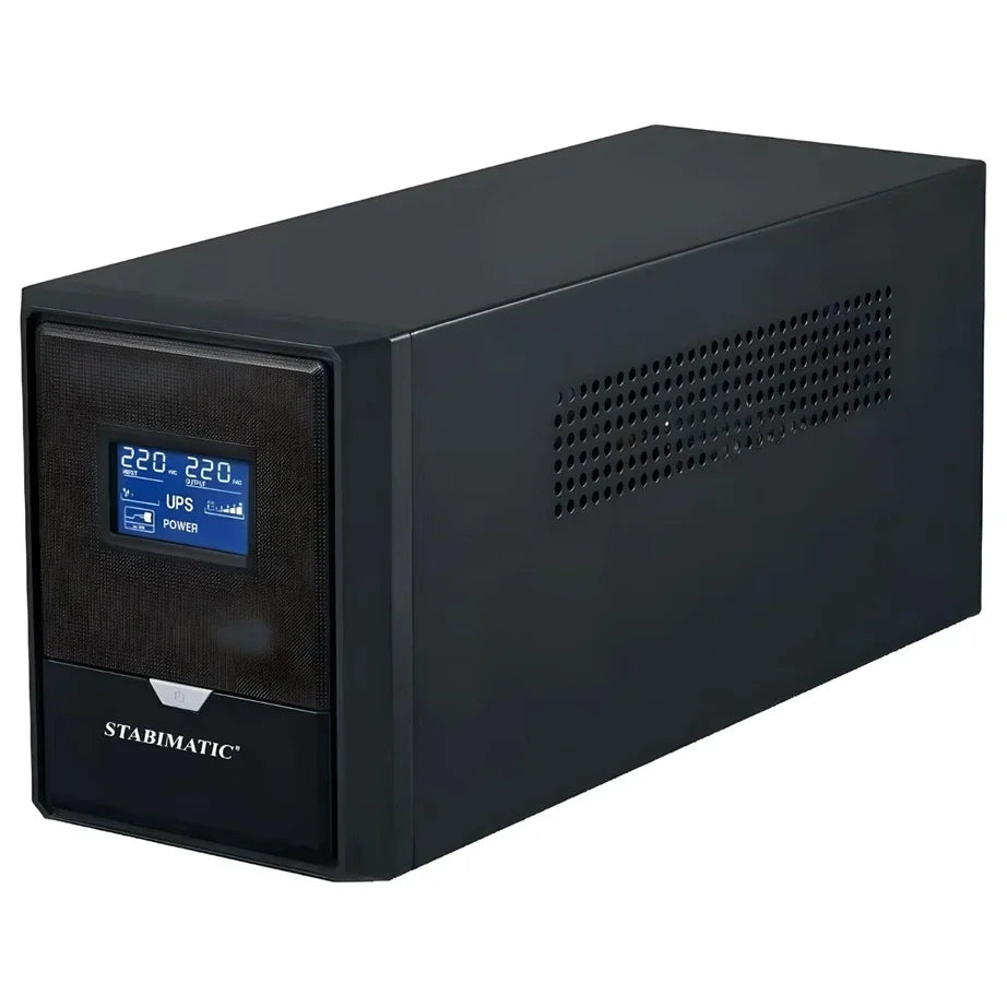 Stabimatic Gemini UPS, 1250VA, Line Interactive, Simulated Sine-Wave, Wide Input Voltage 145-290VAC