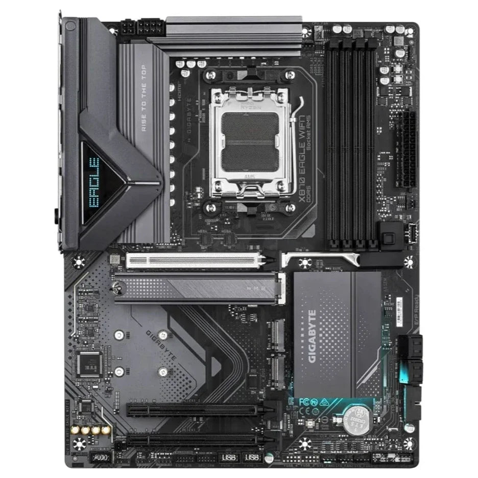 Gigabyte X870 EAGLE WIFI7 AMD Motherboard AM5, DDR5, Wi-Fi 7, 2.5GbE, Dual USB4 Type-C, HDMI