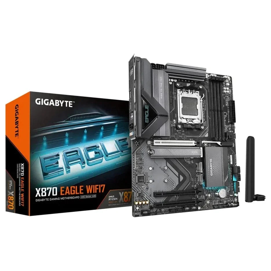 Gigabyte X870 EAGLE WIFI7 AMD Motherboard AM5, DDR5, Wi-Fi 7, 2.5GbE, Dual USB4 Type-C, HDMI