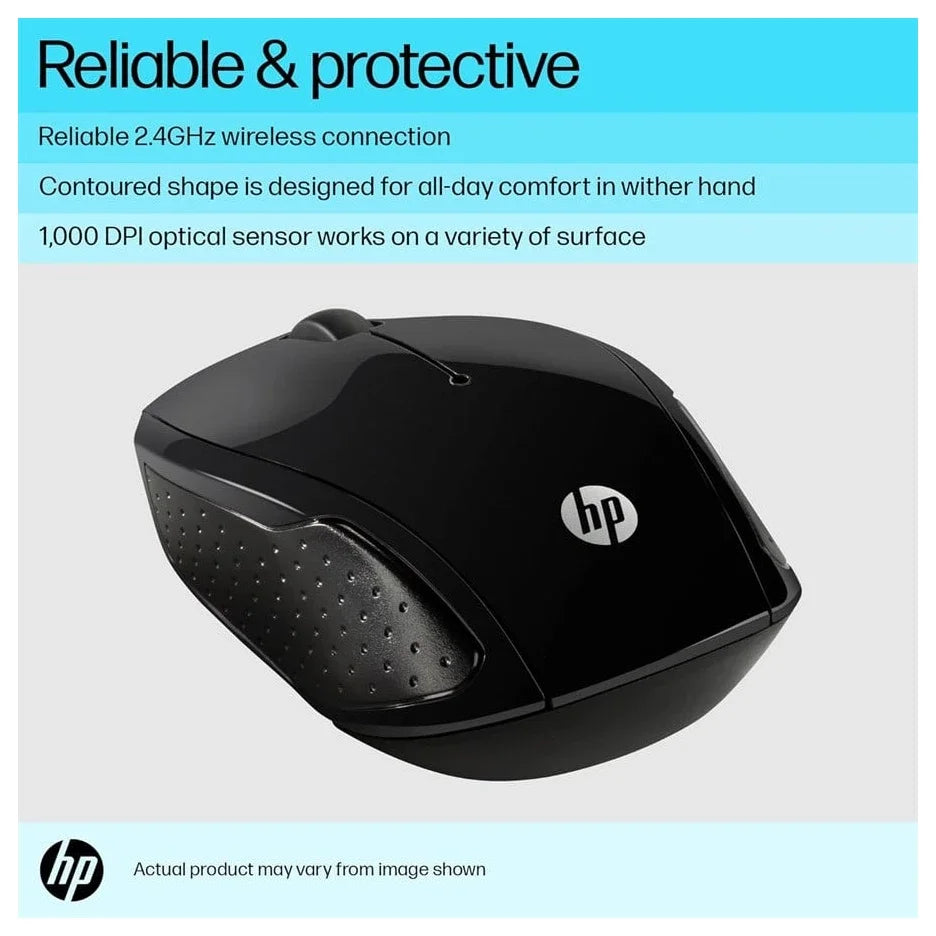 HP Wireless Mouse 200 Wireless Mouse, Wireless Up To 30ft, Black