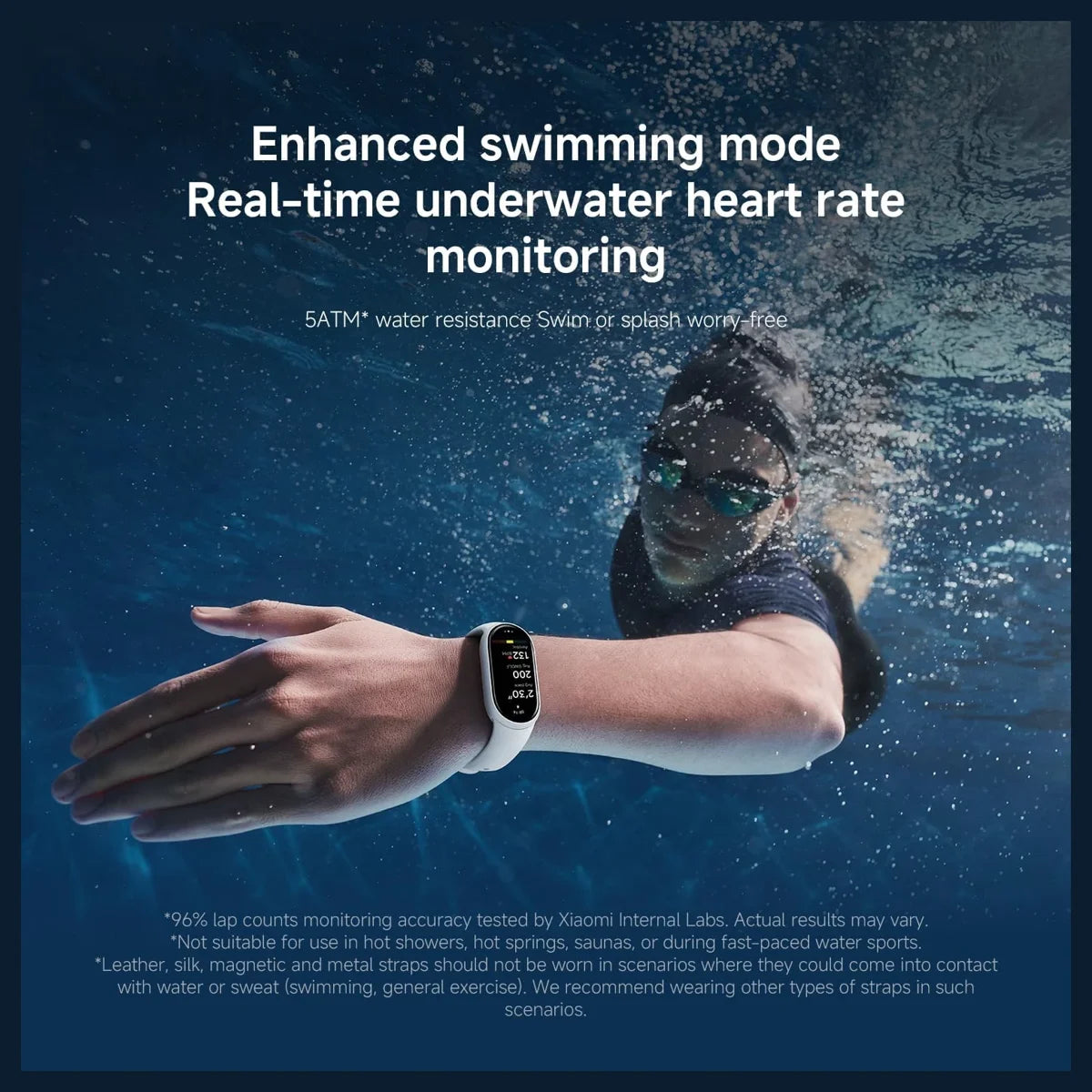 Xiaomi Mi Smart Band 10 Smart Band, 1.72' AMOLED Display, 21 Days Battery Life, BT5.4, Midnight Black