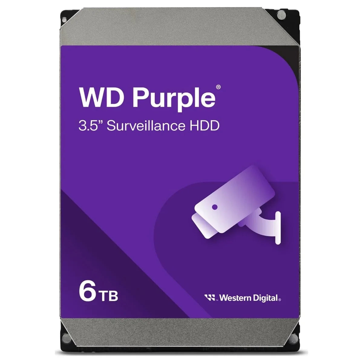 Western Digital WD Purple Surveillance Internal Hard Drive HDD, 6TB SATA 6Gb/s 128MB Cache 3.5', WD62PURZ