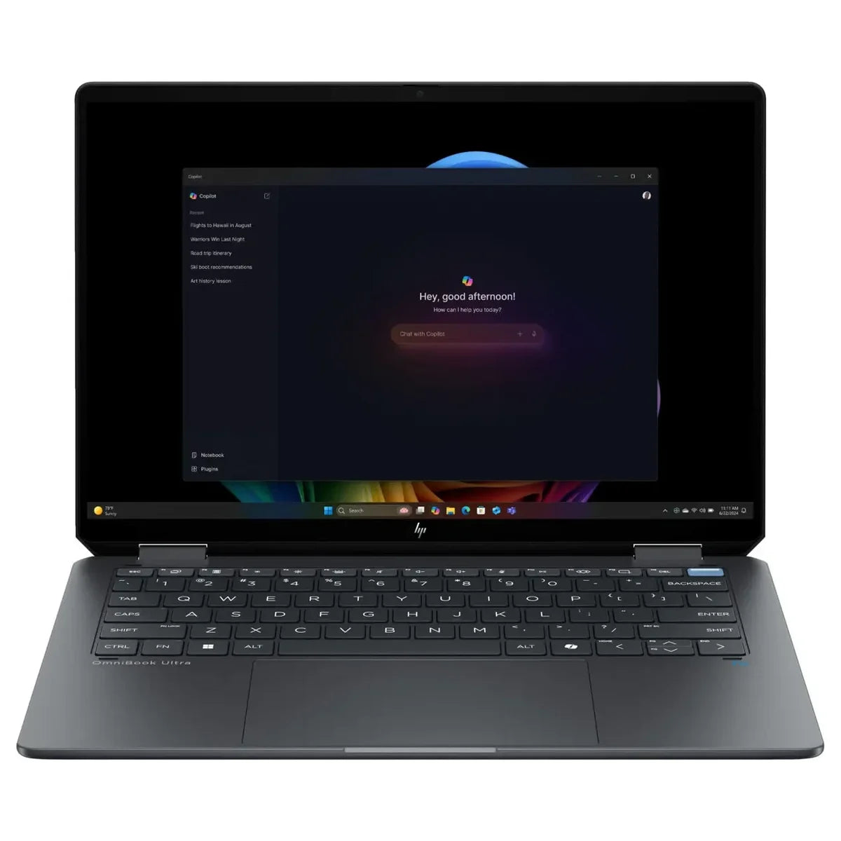 HP OmniBook 14 FH0033DX Ultra Flip Laptop, Intel Core Ultra 9 288V, 32GB RAM 2TB SSD, 14' 3K 1800p UWVA OLED X360 Touchscreen, Fingerprint Reader Backlit Keyboard, Windows 11, Eclipse Gray