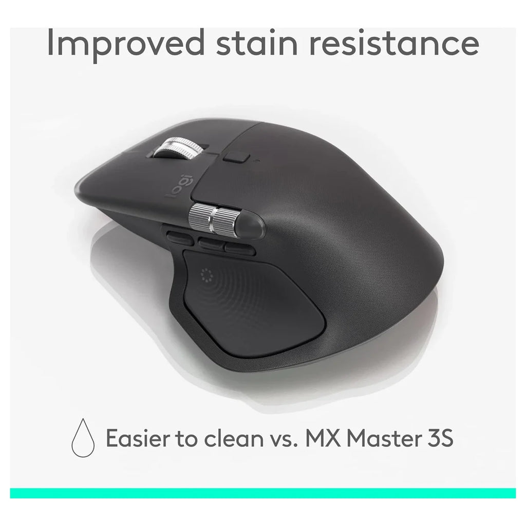 Logitech MX Master 4 Wireless Mouse, Bluetooth, USB-C Charging, Graphite 910-007565