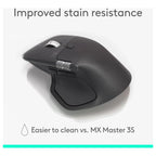 Logitech MX Master 4 Wireless Mouse, Bluetooth, USB-C Charging, Graphite 910-007565