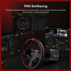 PXN VD6 Bundle PC Steering Wheel and Pedals, 6Nm Direct Drive Servo Motor Base, W AS Racing Wheel, Hall Effect 2-Pedal Set, Table Clamp
