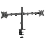 MXG BMA-24P Dual Monitor Steel Articulating Monitor Mount, Matte Black