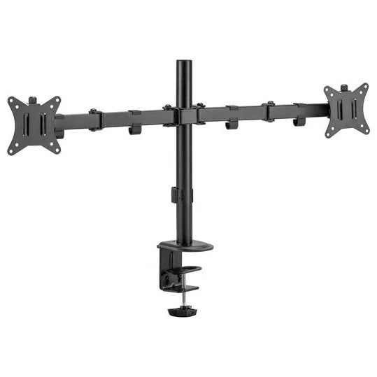 MXG BMA-24P Dual Monitor Steel Articulating Monitor Mount, Matte Black