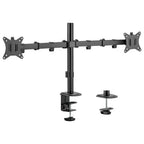 MXG BMA-24P Dual Monitor Steel Articulating Monitor Mount, Matte Black