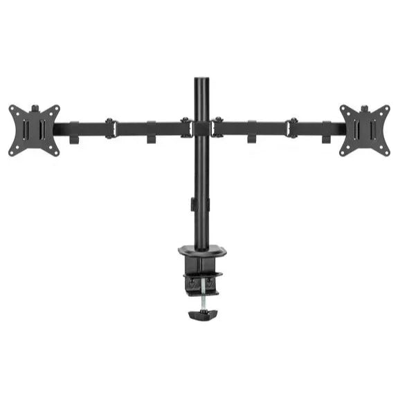 MXG BMA-24P Dual Monitor Steel Articulating Monitor Mount, Matte Black