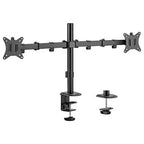 MXG BMA-24P Dual Monitor Steel Articulating Monitor Mount, Matte Black