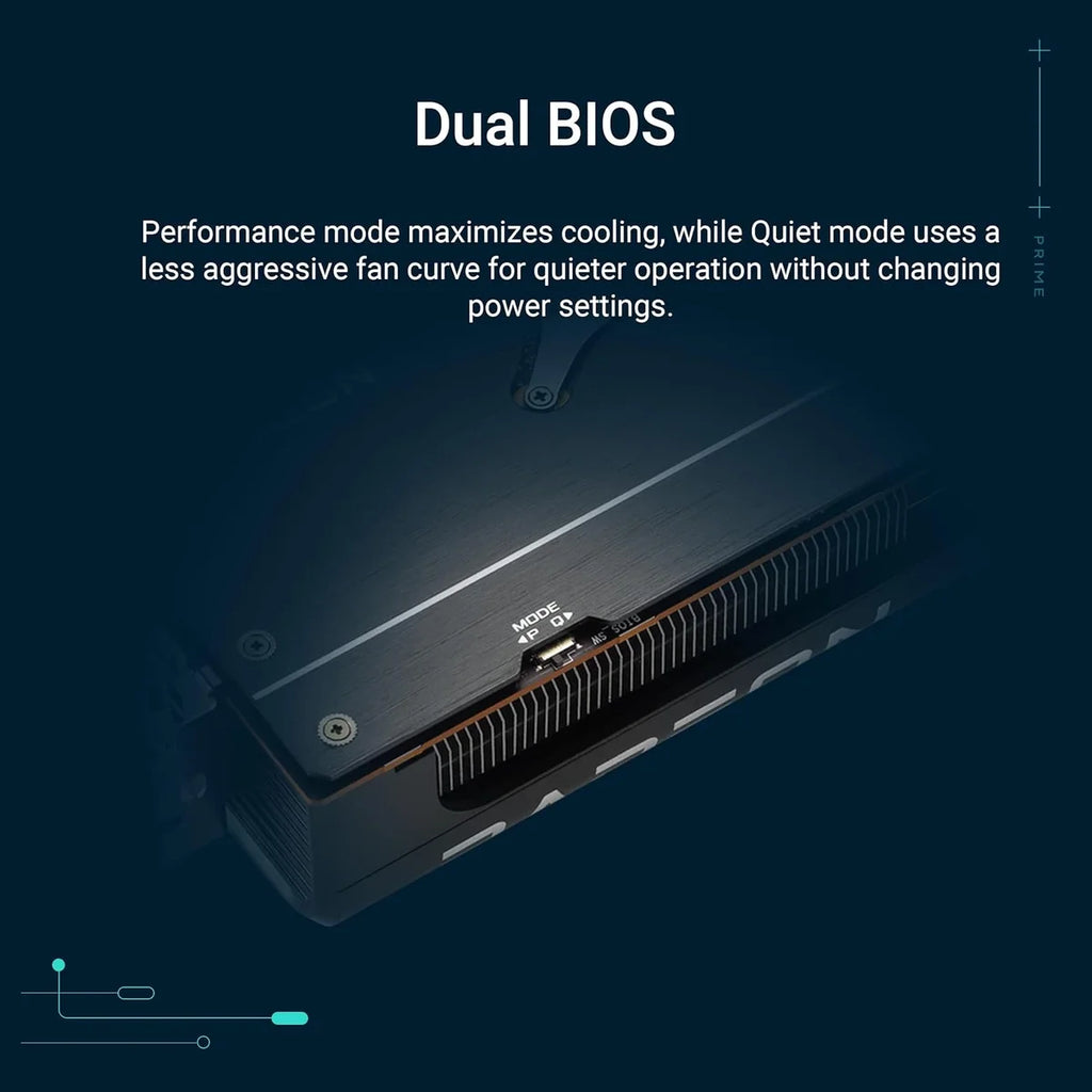 ASUS Prime Radeon RX 9070 XT OC Edition Graphics Card, 16GB GDDR6, PCI Express 5.0, HDMI 2.1b and 3x DisplayPort 2.1a, 2.5 Slot, PRIME-RX9070XT-O16G
