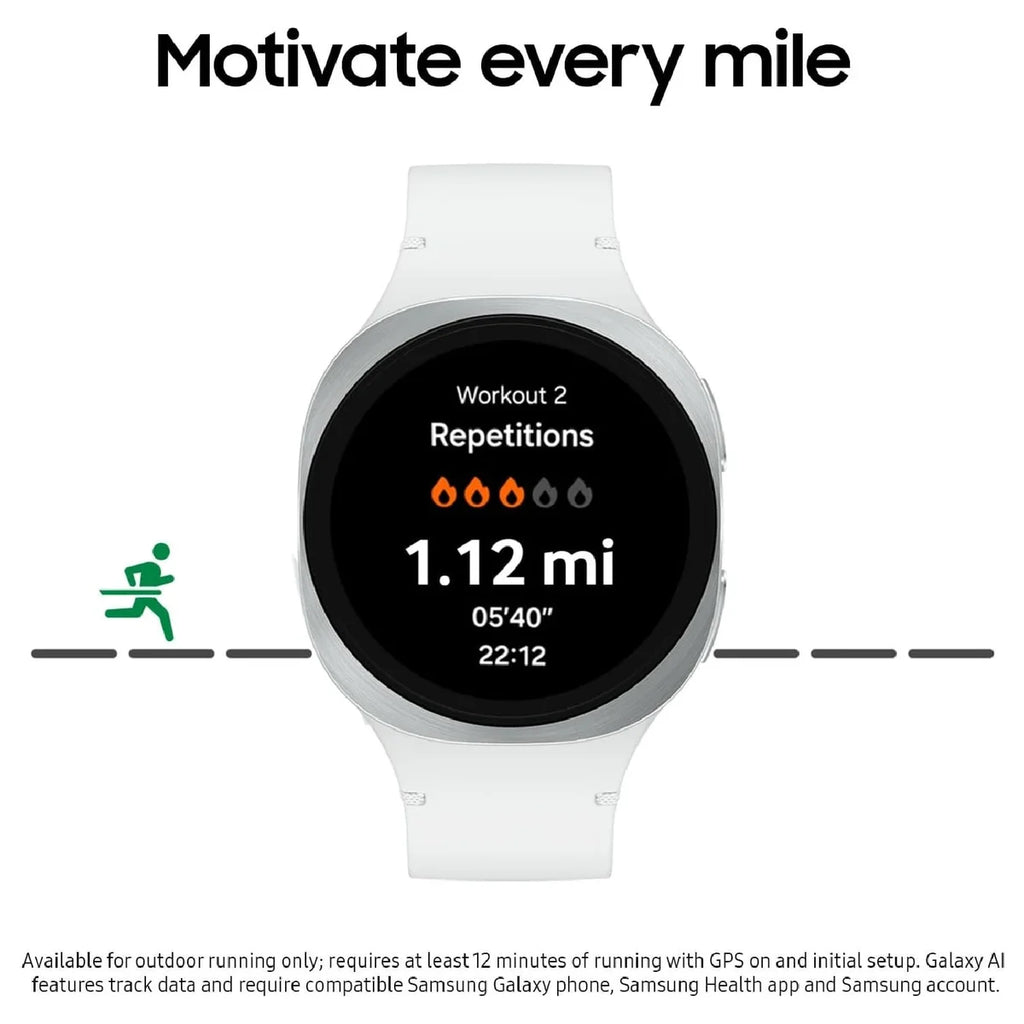 Samsung Galaxy Watch 8 44mm Bluetooth Smartwatch, Sleep Coaching, Running Coach, Heart Rate Tracking, Silver