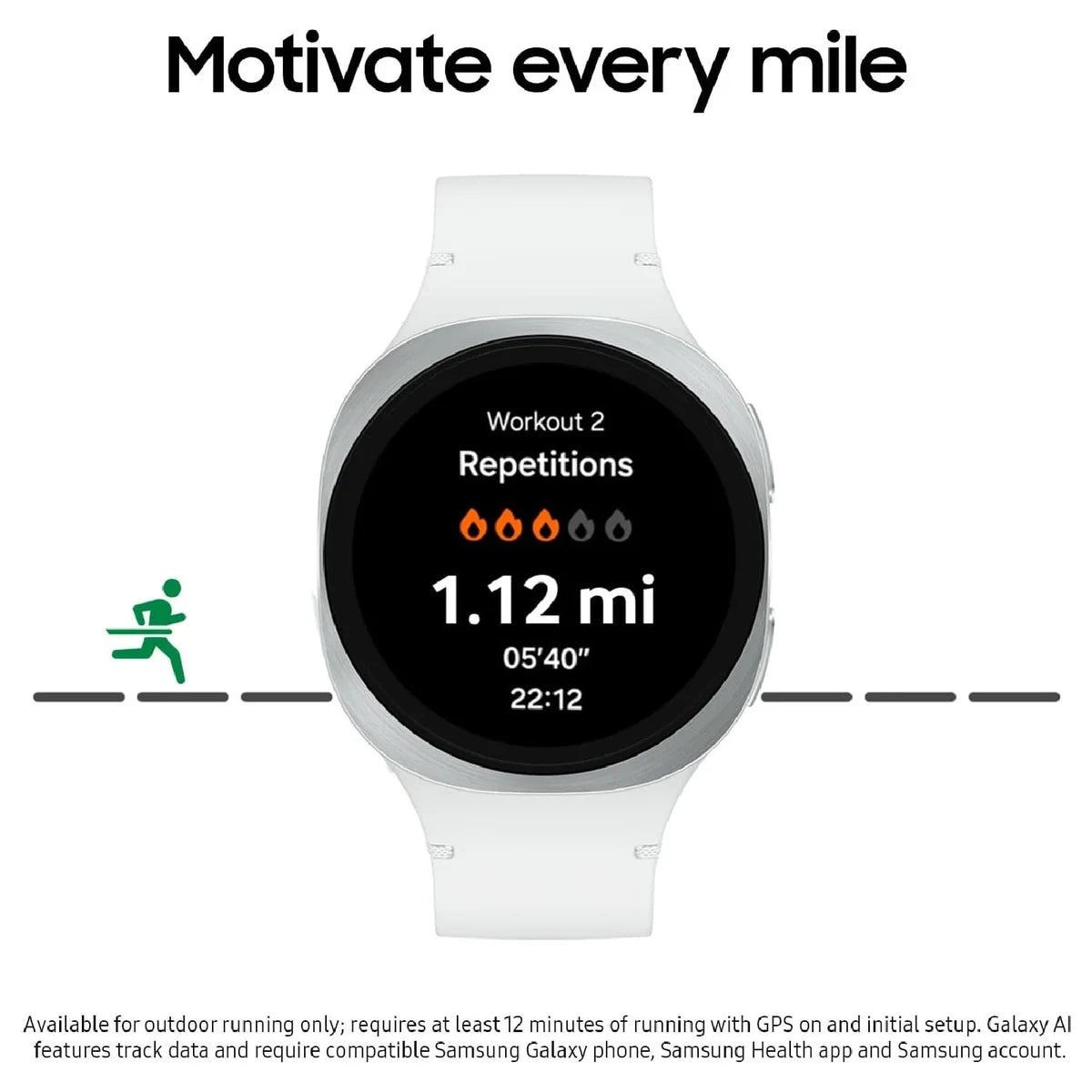 Samsung Galaxy Watch 8 44mm Bluetooth Smartwatch, Sleep Coaching, Running Coach, Heart Rate Tracking, Silver