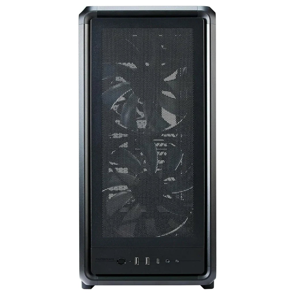 Cooler Master MasterFrame 500 Mesh ARGB ATX Mid-Tower PC Case, Premium Aluminum Chassis, Dual 200mm ARGB Intake Fans, Modular Open-Frame, 360mm Radiator Support, USB-C, Black, MF500M-KHNN-S01