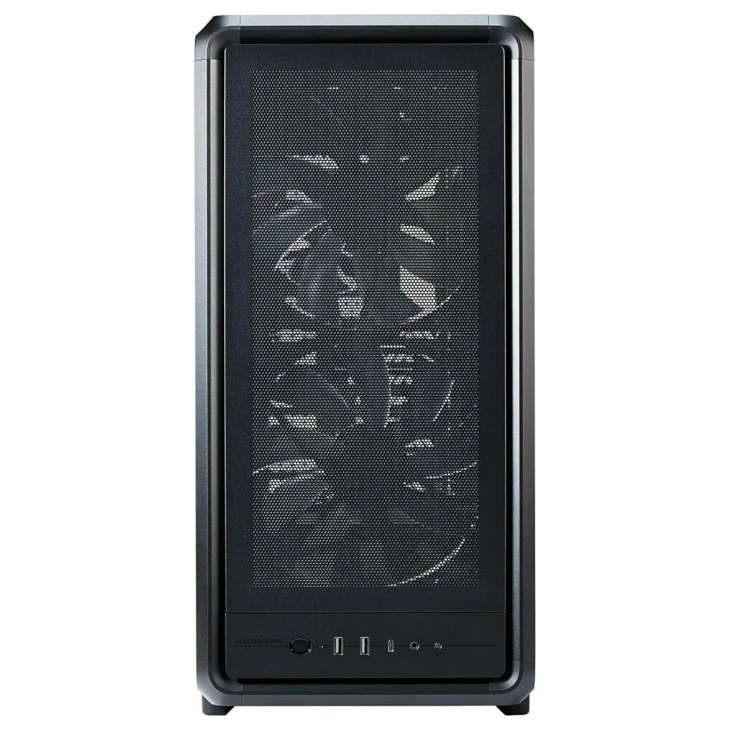 Cooler Master MasterFrame 500 Mesh ARGB ATX Mid-Tower PC Case, Premium Aluminum Chassis, Dual 200mm ARGB Intake Fans, Modular Open-Frame, 360mm Radiator Support, USB-C, Black, MF500M-KHNN-S01
