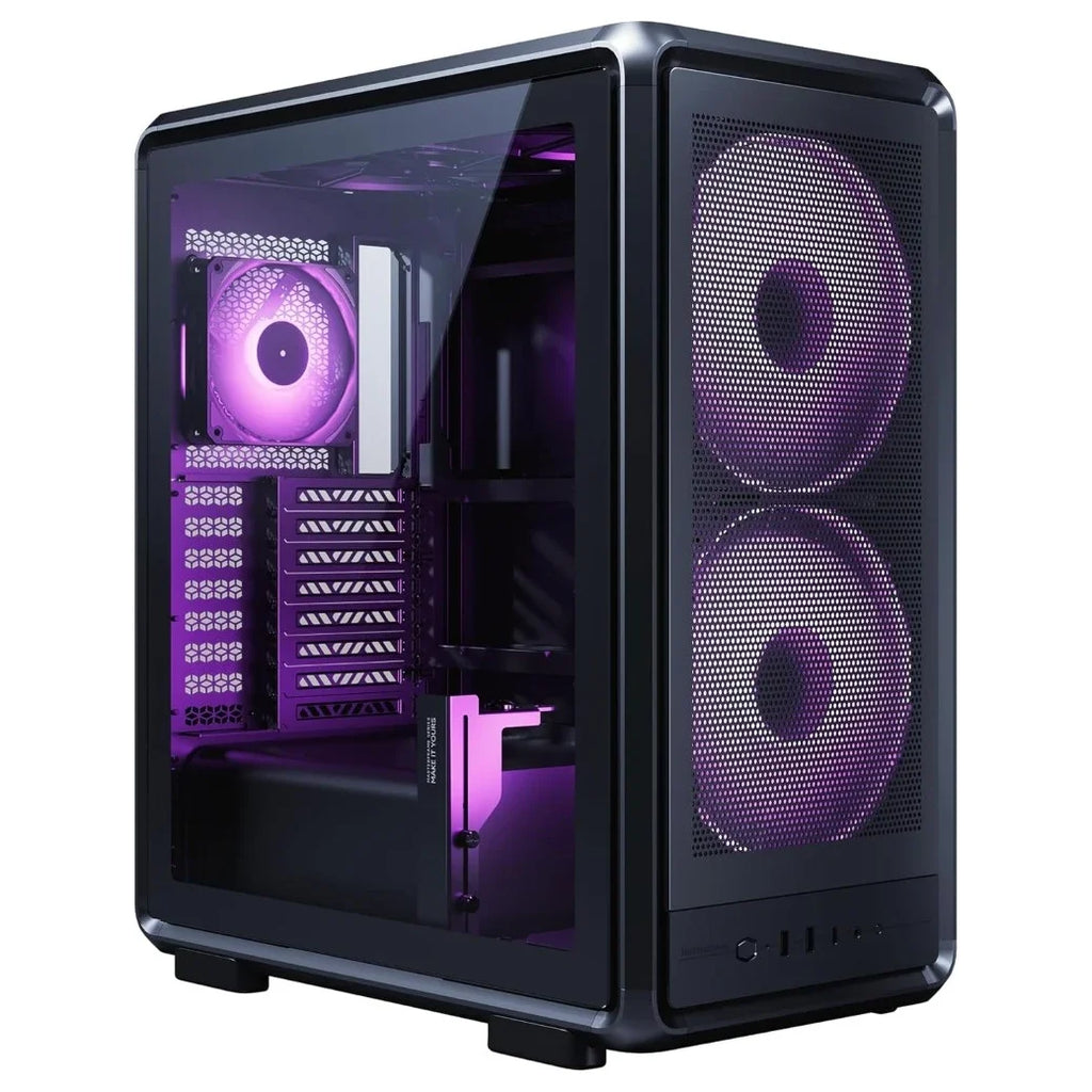 Cooler Master MasterFrame 500 Mesh ARGB ATX Mid-Tower PC Case, Premium Aluminum Chassis, Dual 200mm ARGB Intake Fans, Modular Open-Frame, 360mm Radiator Support, USB-C, Black, MF500M-KHNN-S01