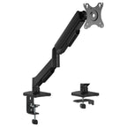 MXG EMA-12 Economical Mechanical Spring Monitor Arm, Keyhole Pattern, Built-in Cable Management, Free-Tilting Design, Swivel Ability, Built-in Spring Tension Mechanism, Desk Clamp and Grommet, 360 Degree Rotary VESA Plate