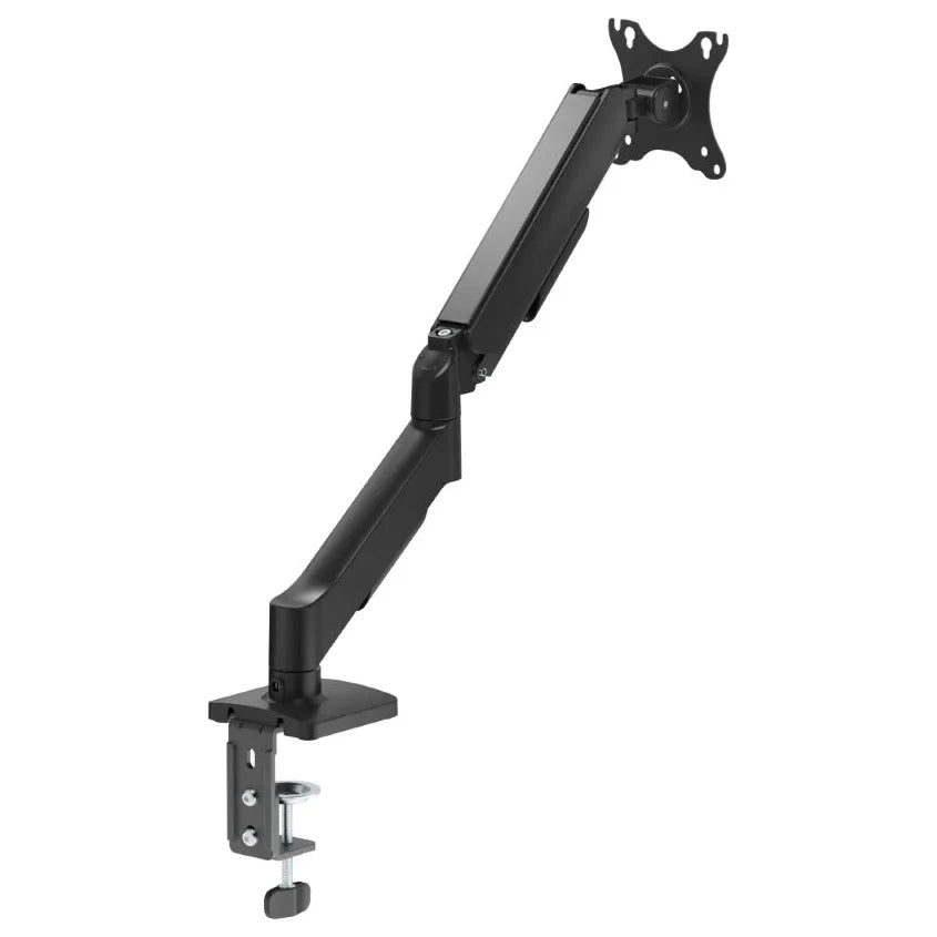 MXG EMA-12 Economical Mechanical Spring Monitor Arm, Keyhole Pattern, Built-in Cable Management, Free-Tilting Design, Swivel Ability, Built-in Spring Tension Mechanism, Desk Clamp and Grommet, 360 Degree Rotary VESA Plate
