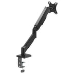 MXG EMA-12 Economical Mechanical Spring Monitor Arm, Keyhole Pattern, Built-in Cable Management, Free-Tilting Design, Swivel Ability, Built-in Spring Tension Mechanism, Desk Clamp and Grommet, 360 Degree Rotary VESA Plate