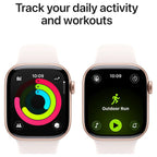 Apple Watch Series 11 Smartwatch, GPS 42mm, Rose Gold Aluminum Case, Light Blush Sport Band S/M