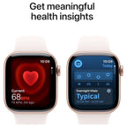 Apple Watch Series 11 Smartwatch, GPS 42mm, Rose Gold Aluminum Case, Light Blush Sport Band S/M