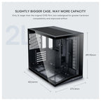 Lian Li O11 Dynamic Mini V2 Black PC Case, ATX M-ATX Mini-ITX Support, Tempered Glass, 400mm GPU, 360mm Radiator